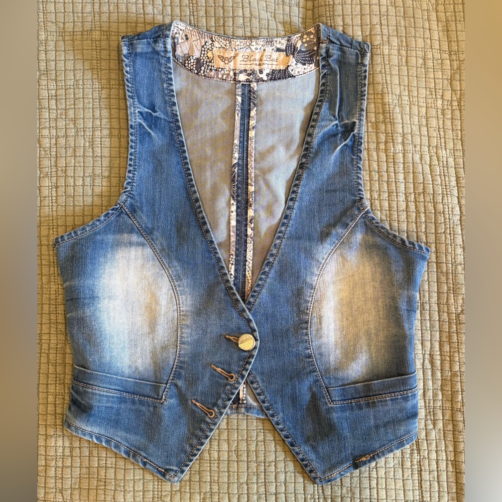 Women's Blue Denim Vest